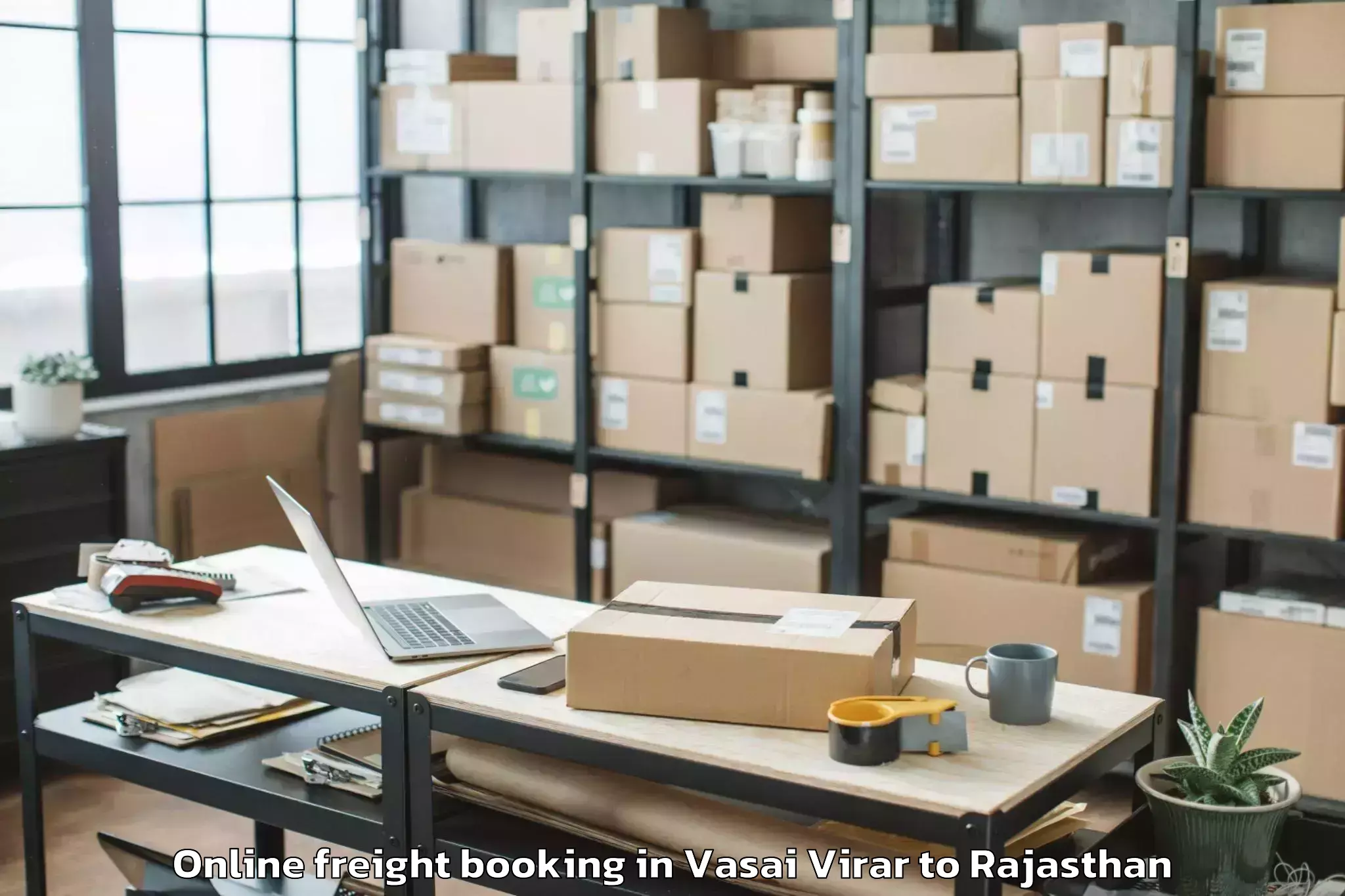 Book Vasai Virar to Bagar Online Freight Booking Online